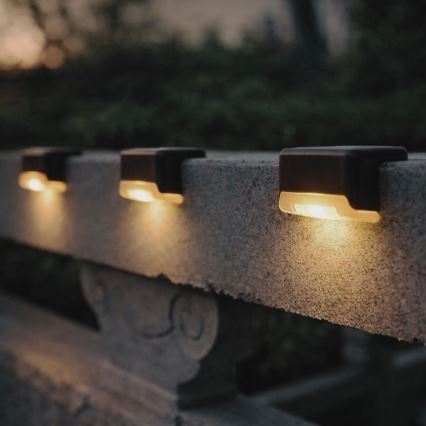 Rabalux - Set van 4 LED-zonne-wandlampen met schemersensor LED/0,06W/1,2V 300 mAh IP44