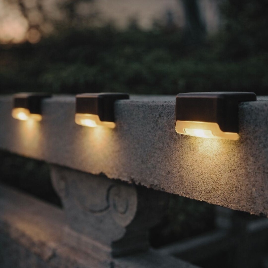 Rabalux - Set van 4 LED-zonne-wandlampen met schemersensor LED/0,06W/1,2V 300 mAh IP44