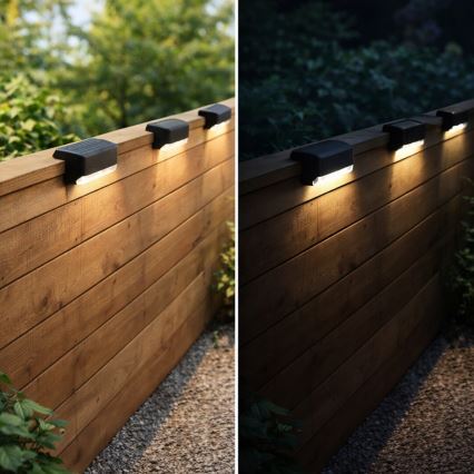 Rabalux - Set van 4 LED-zonne-wandlampen met schemersensor LED/0,06W/1,2V 300 mAh IP44