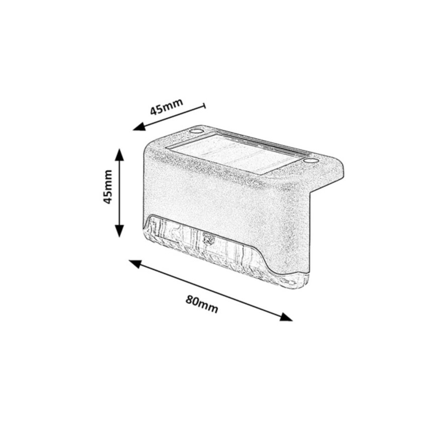 Rabalux - Set van 4 LED-zonne-wandlampen met schemersensor LED/0,06W/1,2V 300 mAh IP44