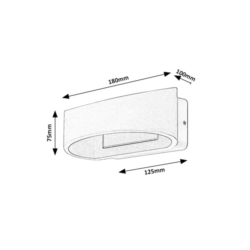 Rabalux - LED buitenwandlamp LED/9W/230V IP54 wit