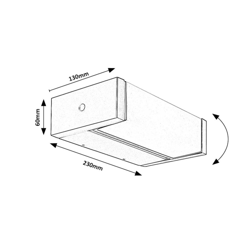 Rabalux - LED Wandlamp voor buiten LED/18W/230V IP54