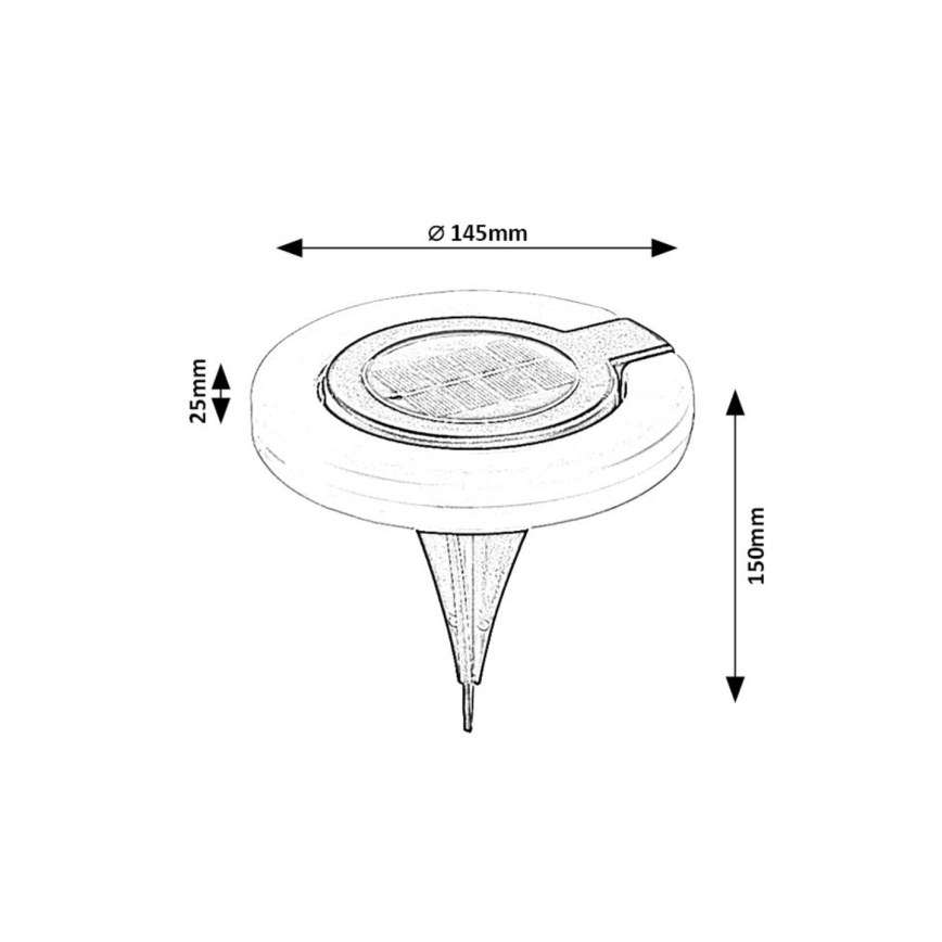 Rabalux - LED Solarverlichting LED/0,05W/1,2V IP44 300 mAh