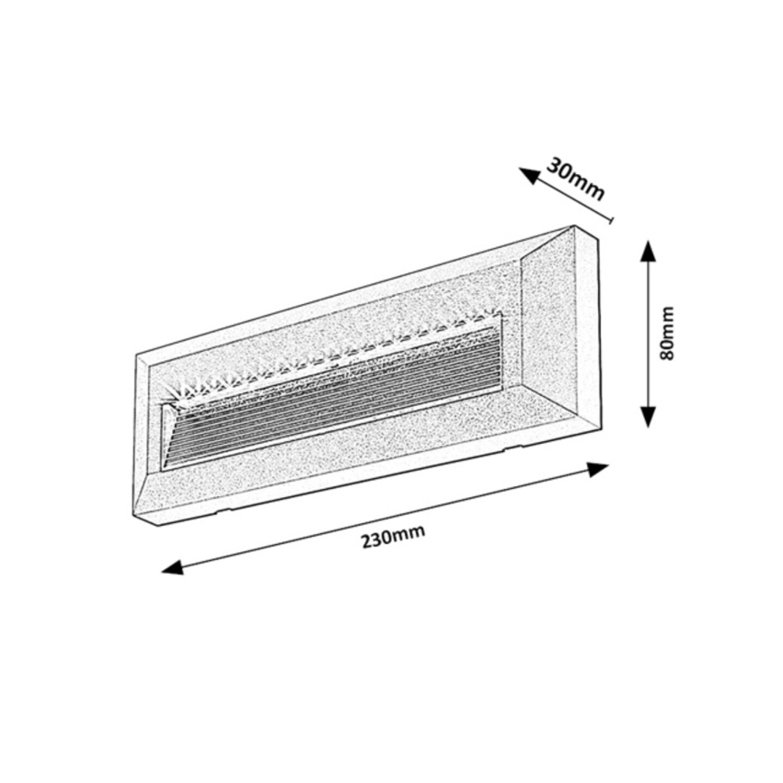 Rabalux - LED buitenwandlamp LED/6W/230V IP65 zwart