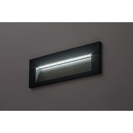 Rabalux - LED-buitenwandlamp, 6W/230V, IP65, zwart
