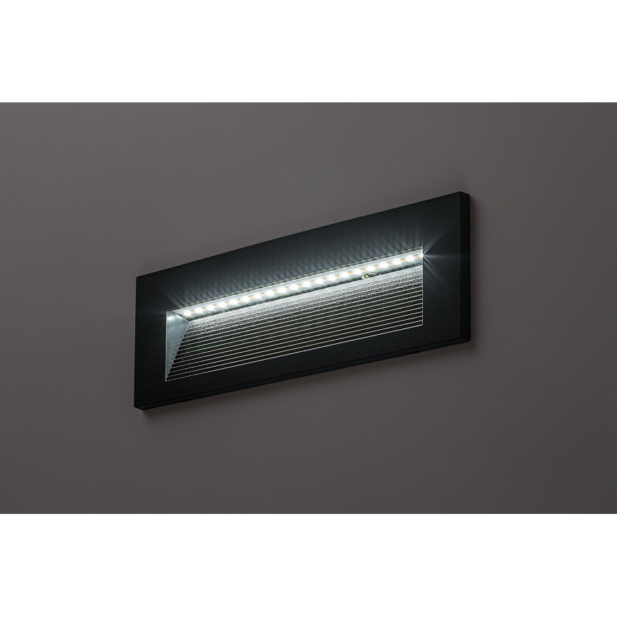 Rabalux - LED-buitenwandlamp, 6W/230V, IP65, zwart