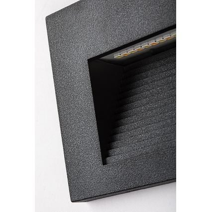 Rabalux - LED-buitenwandlamp, 6W/230V, IP65, zwart