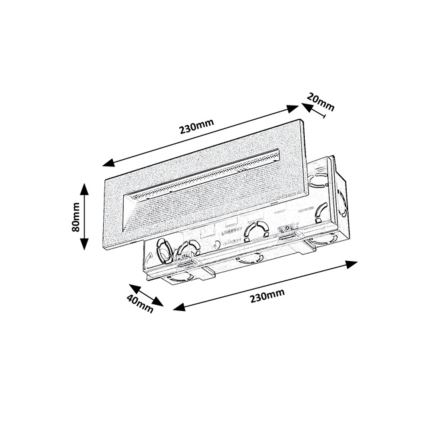 Rabalux - LED-buitenwandlamp, 6W/230V, IP65, zwart