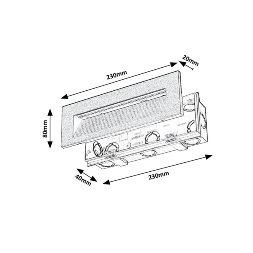 Rabalux - LED-buitenwandlamp, 6W/230V, IP65, zwart