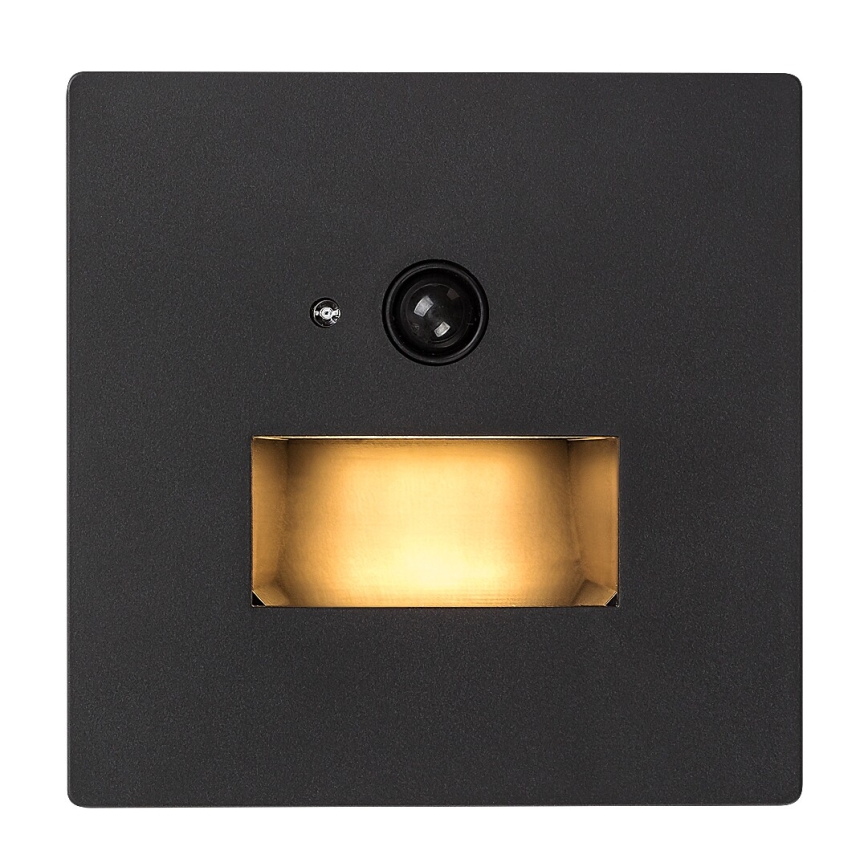 Rabalux - LED traplamp met bewegings- en schemersensor, LED/1W/230V, 3000/4500/6500K, zwart
