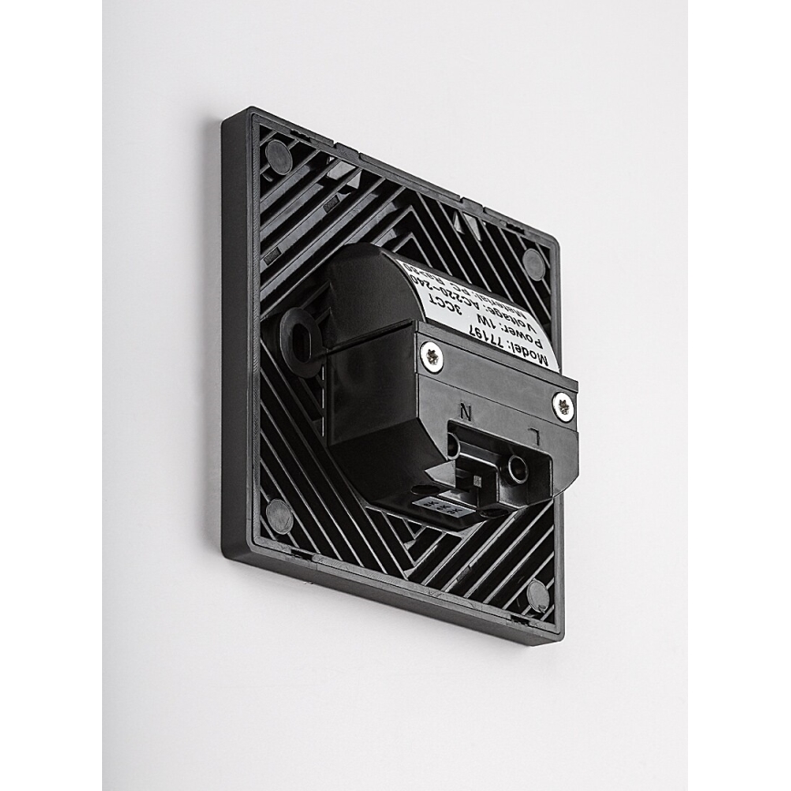 Rabalux - LED traplamp met bewegings- en schemersensor, LED/1W/230V, 3000/4500/6500K, zwart