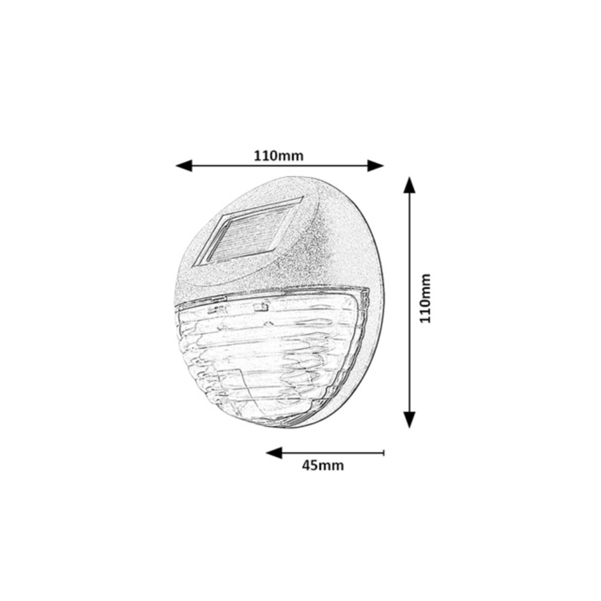 Rabalux - Set van 2 LED zonne-wandlampen LED/0,06W/1,2V 300 mAh IP44