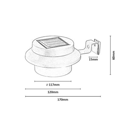 Rabalux - Set van 2 zonne-LED-wandlampen LED/0,06W/1,2V 300 mAh IP44