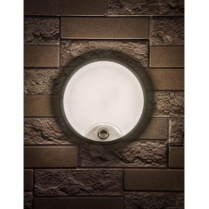 Rabalux - LED buitenwandlamp met sensor LED/18W/230V IP65 zwart