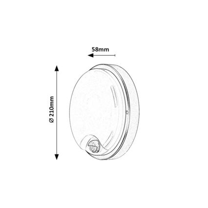 Rabalux - LED buitenwandlamp met sensor LED/18W/230V IP65 zwart