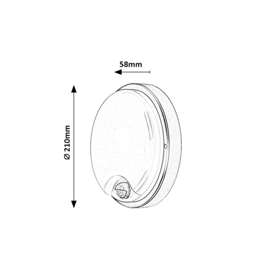 Rabalux - LED buitenwandlamp met sensor LED/18W/230V IP65 zwart
