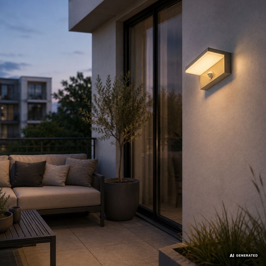 Rabalux - LED buitenwandlamp met sensor LED/9W/230V IP54 beige