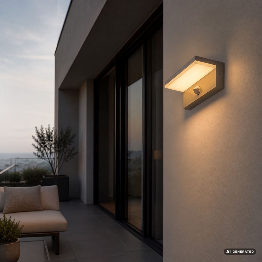 Rabalux - LED buitenwandlamp met sensor LED/9W/230V IP54 beige