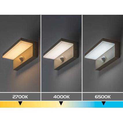 Rabalux - LED buitenwandlamp met sensor LED/9W/230V IP54 beige