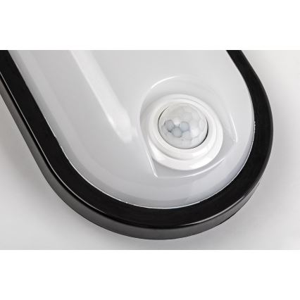 Rabalux - LED buitenplafondlamp met sensor LED/15W/230V IP65 zwart