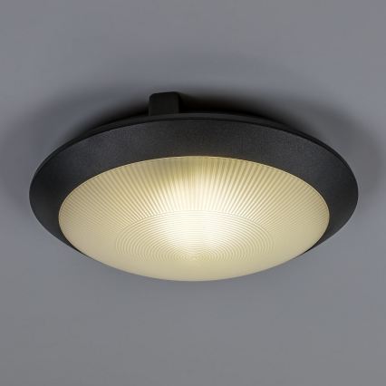 Rabalux - Buitenplafondlamp 1xE27/9W/230V IP65 Ø 30 cm zwart