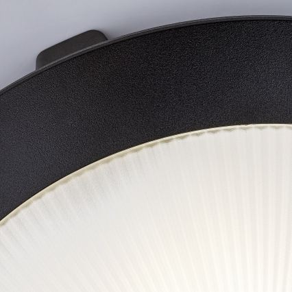 Rabalux - Buitenplafondlamp met bewegingssensor 1xE27/9W/230V IP65 Ø 30 cm zwart