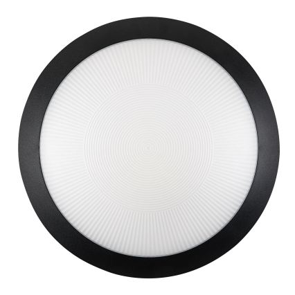 Rabalux - Buitenplafondlamp met bewegingssensor 1xE27/9W/230V IP65 Ø 30 cm zwart