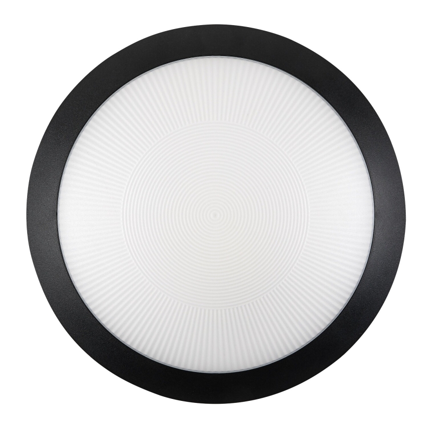 Rabalux - Buitenplafondlamp met bewegingssensor 1xE27/9W/230V IP65 Ø 30 cm zwart
