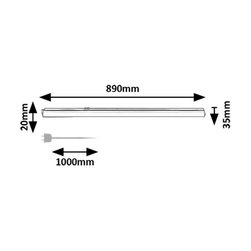 Rabalux - LED Onder keukenkast verlichting LED/12W/230V 3000/4000K wit