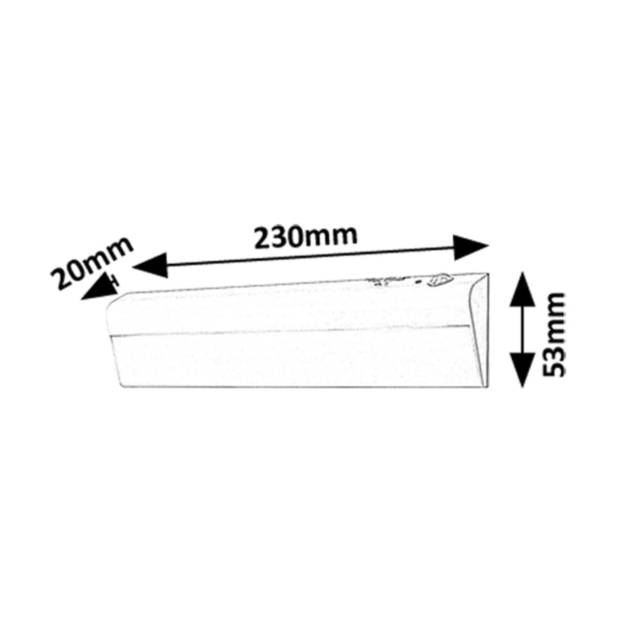 Rabalux - LED Onder keukenkast verlichting met bewegingssensor LED/0,5W/3xAA