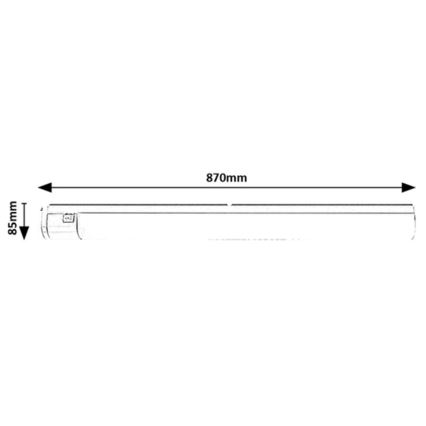 Rabalux - LED Onder keukenkastverlichting met stopcontact LED/20W/230V 4000K IP44 zwart 87 cm