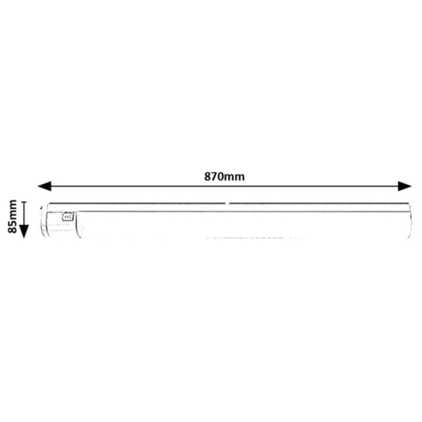 Rabalux - LED Onder keukenkastverlichting met stopcontact LED/20W/230V 4000K IP44 zwart 87 cm