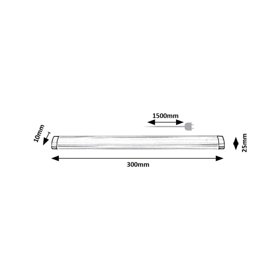 Rabalux - keukenkast licht LED/3W/230V 4000K 30 cm