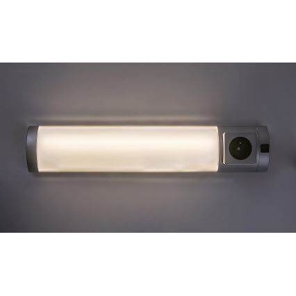 Rabalux - LED Onder keukenkastverlichting met stopcontact LED/5W/230V 4000K 45 cm zilver