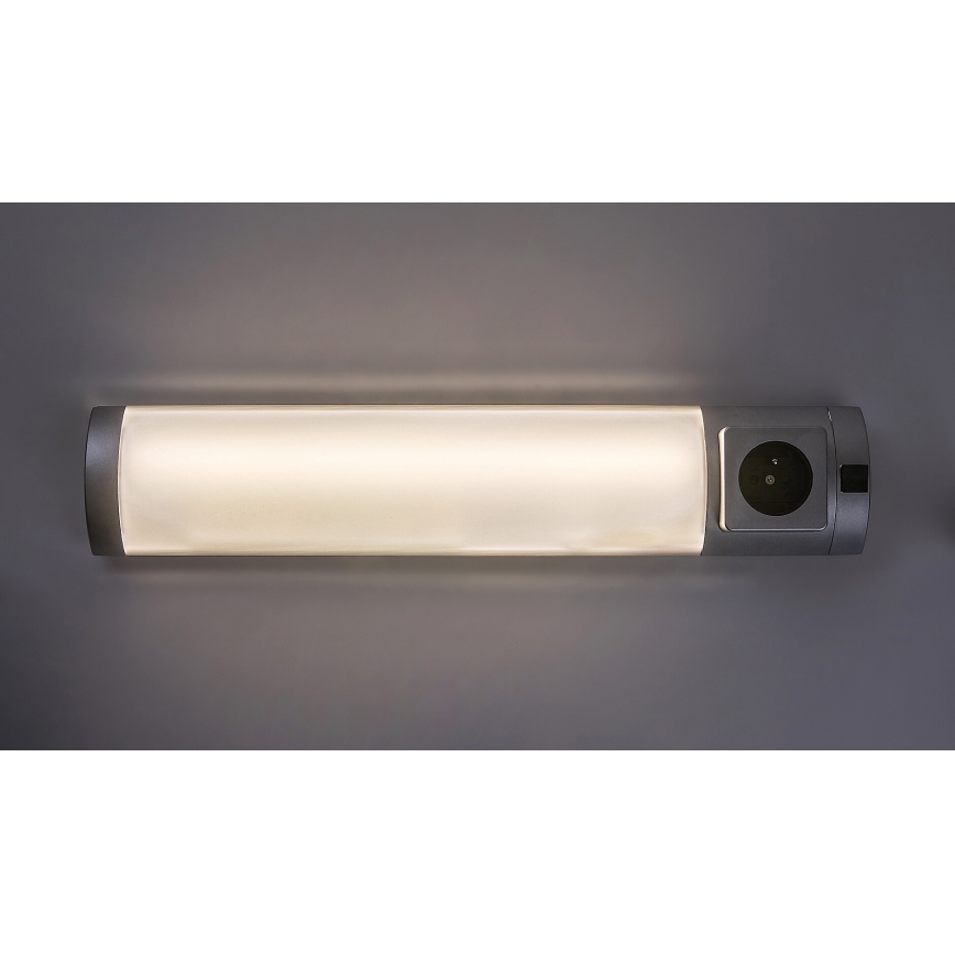 Rabalux - LED Onder keukenkastverlichting met stopcontact LED/5W/230V 4000K 45 cm zilver