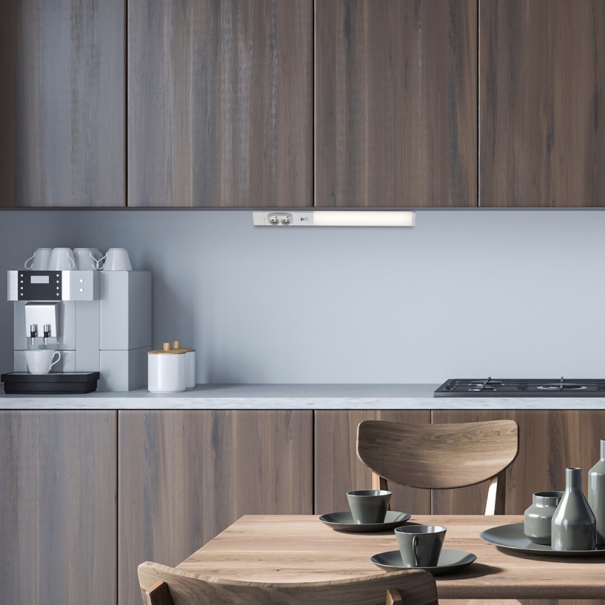 Rabalux - LED Onder keukenkastverlichting met stopcontacten LED/18W/230V 4000K 60 cm wit