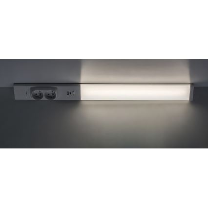 Rabalux - LED Onder keukenkastverlichting met stopcontacten LED/18W/230V 4000K 60 cm wit