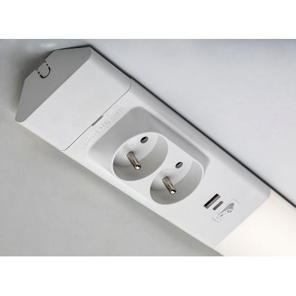 Rabalux - LED Onder keukenkastverlichting met stopcontacten LED/18W/230V 4000K 60 cm wit