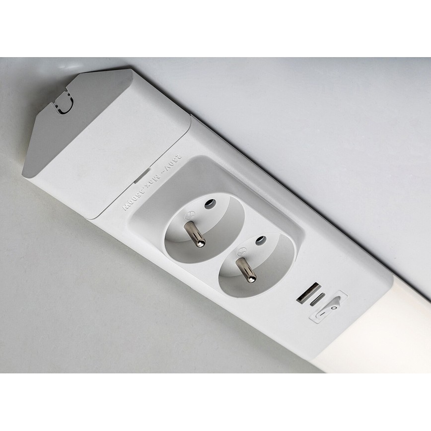 Rabalux - LED Onder keukenkastverlichting met stopcontacten LED/18W/230V 4000K 60 cm wit
