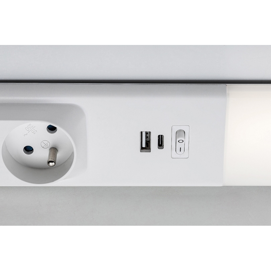 Rabalux - LED Onder keukenkastverlichting met stopcontacten LED/18W/230V 4000K 60 cm wit