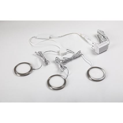 Rabalux - SET 3x LED Dimbare kastverlichting 3xLED/1W/230V 4000K