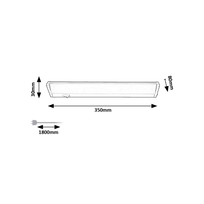 Rabalux - LED Onder keukenkast verlichting LED/5W/230V 4000K zilver