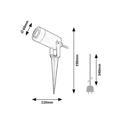 Rabalux - Buitenlamp 1xGU10/4W/230V IP65