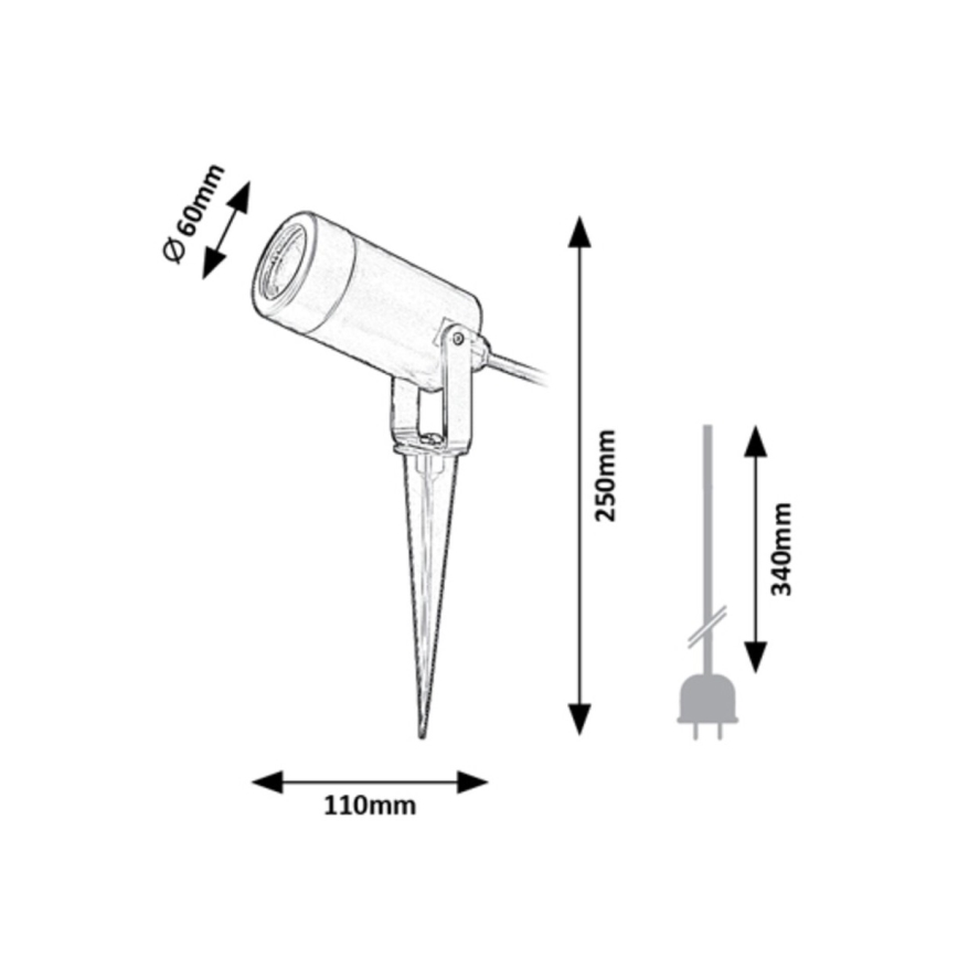 Rabalux - Buitenverlichting 1xGU10/4W/230V IP65