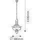 Rabalux - Hanglamp aan ketting 1xE27/60W/230V