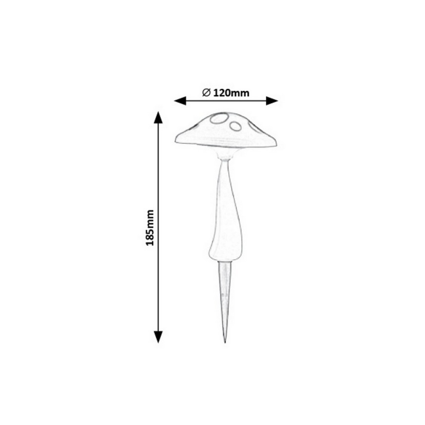 Rabalux 7877 - LED Solar buitenlamp met sensor FUNGHETTO LED / 0,06W / 1x AA IP44