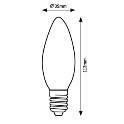 Rabalux - LED Lamp C35 E14/2W/230V 3000K Energieklasse A