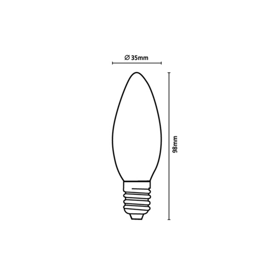 Rabalux - LED-lamp FILAMENT C35 E14/4W/230V 3000K