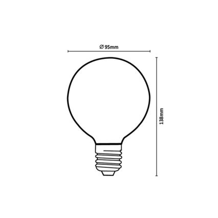 Rabalux - LED-lamp FILAMENT G95 E27/6W/230V 3000K