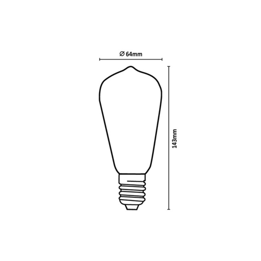 Rabalux - LED-lamp FILAMENT ST64 E27/10W/230V 4000K